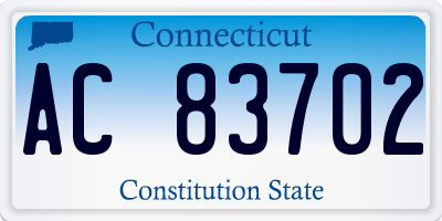 CT license plate AC83702