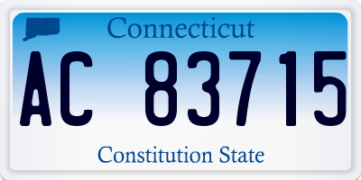 CT license plate AC83715