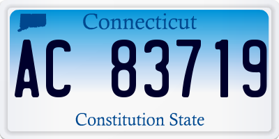CT license plate AC83719