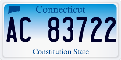 CT license plate AC83722
