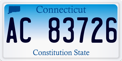 CT license plate AC83726