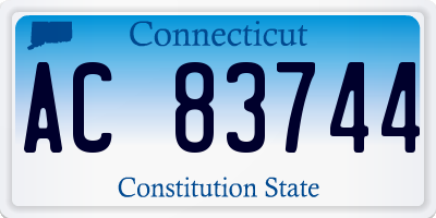 CT license plate AC83744