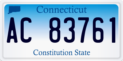 CT license plate AC83761