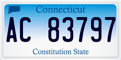 CT license plate AC83797