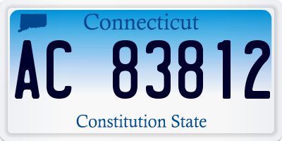 CT license plate AC83812