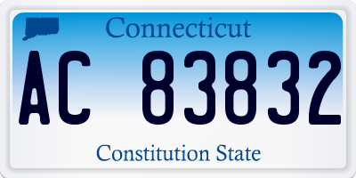 CT license plate AC83832