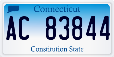 CT license plate AC83844