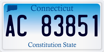 CT license plate AC83851