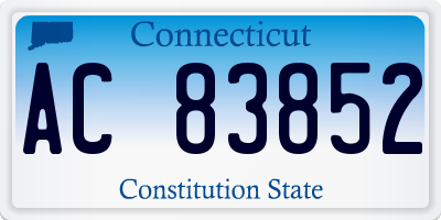 CT license plate AC83852