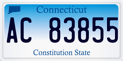 CT license plate AC83855