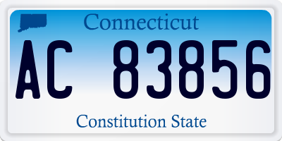 CT license plate AC83856