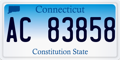 CT license plate AC83858