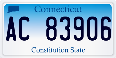 CT license plate AC83906