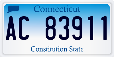 CT license plate AC83911