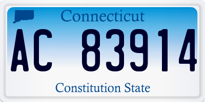 CT license plate AC83914
