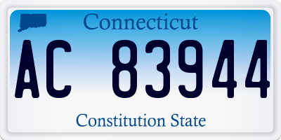 CT license plate AC83944