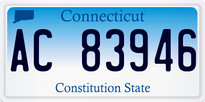 CT license plate AC83946