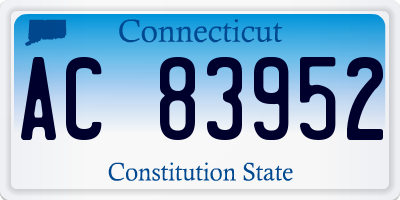 CT license plate AC83952