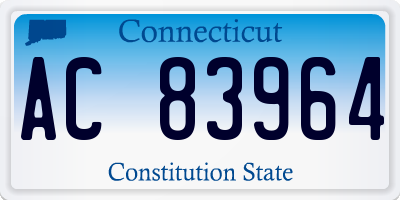 CT license plate AC83964