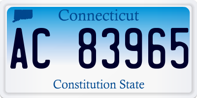 CT license plate AC83965