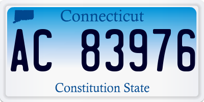 CT license plate AC83976