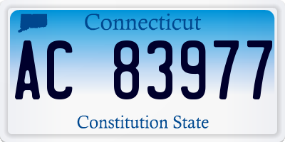 CT license plate AC83977