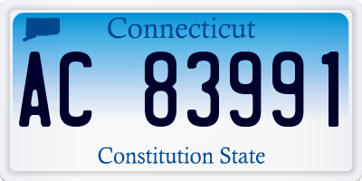 CT license plate AC83991