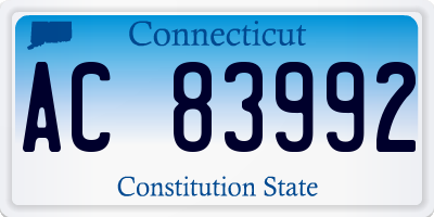 CT license plate AC83992