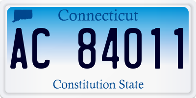 CT license plate AC84011