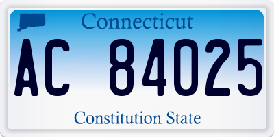 CT license plate AC84025