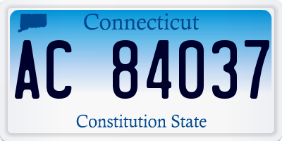 CT license plate AC84037