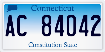 CT license plate AC84042