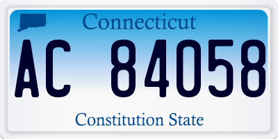 CT license plate AC84058