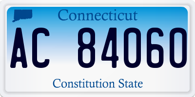 CT license plate AC84060