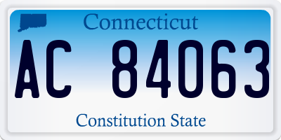 CT license plate AC84063