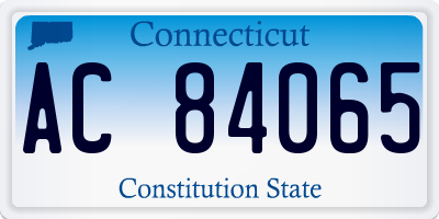 CT license plate AC84065