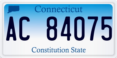 CT license plate AC84075