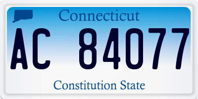CT license plate AC84077