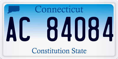 CT license plate AC84084