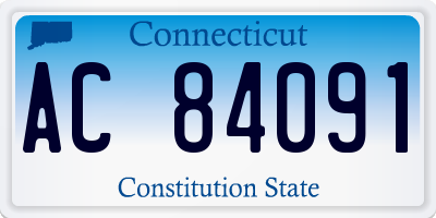 CT license plate AC84091