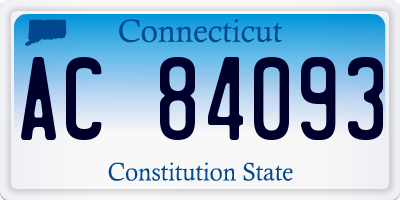 CT license plate AC84093
