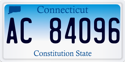 CT license plate AC84096