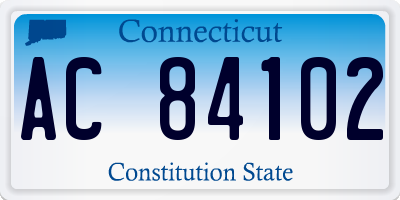 CT license plate AC84102