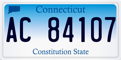 CT license plate AC84107