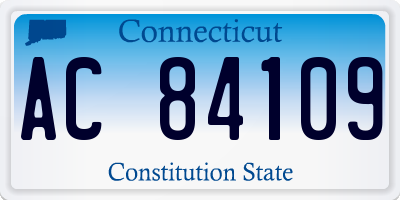 CT license plate AC84109