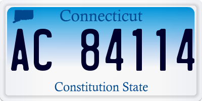 CT license plate AC84114