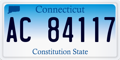 CT license plate AC84117