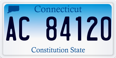 CT license plate AC84120