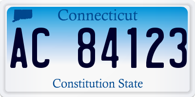 CT license plate AC84123