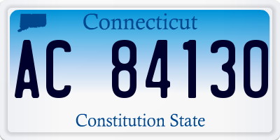 CT license plate AC84130
